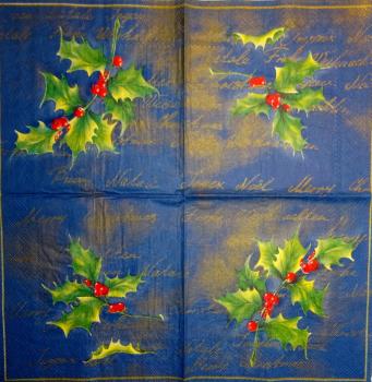 007 Christmas Flowers - 3-ply (blue) - Ihr